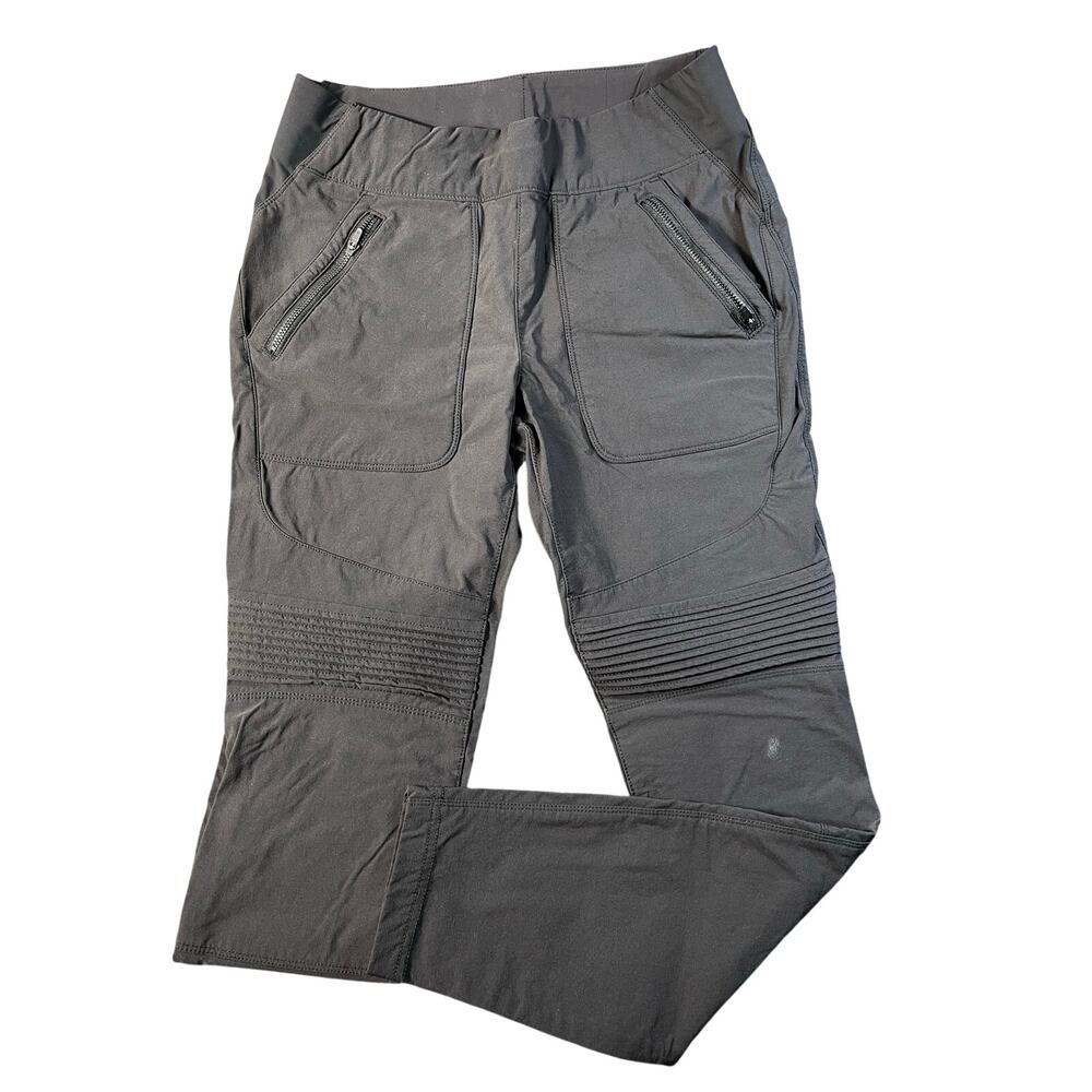 Duluth Trading Co women's 6R black hiking pull on pants flexpedition stretch